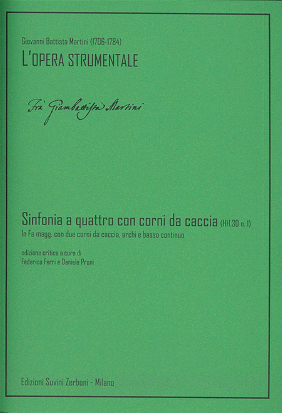 Sinfonia a quattro con corni da caccia (HH.30 n.1) Basso Continuo scores gallery preview page 1