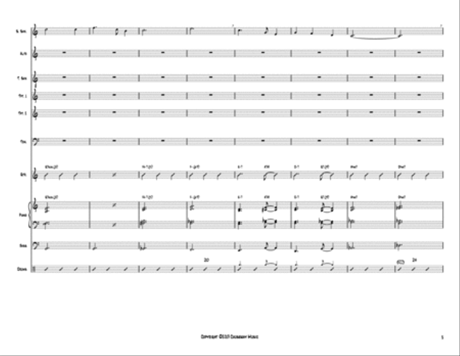 Silent Night, Holy Night Silent Night, Holy Night Jazz Ensemble scores gallery preview page 4