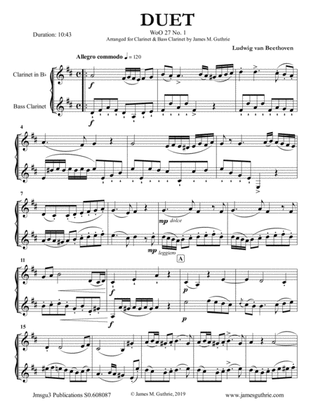 Beethoven: Three Duets WoO 27 for Clarinet & Bass Clarinet
