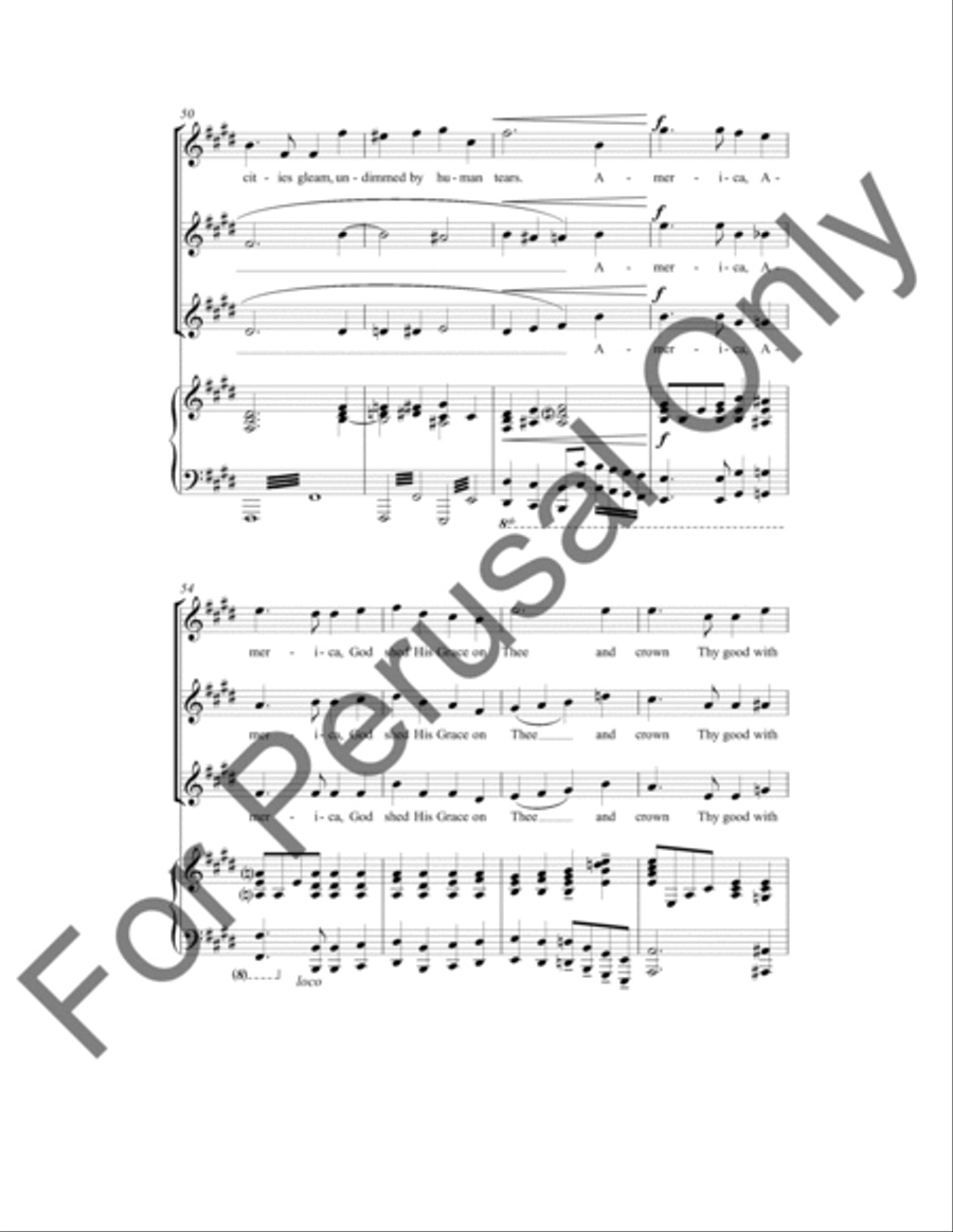 America The Beautiful SSA scores gallery preview page 6