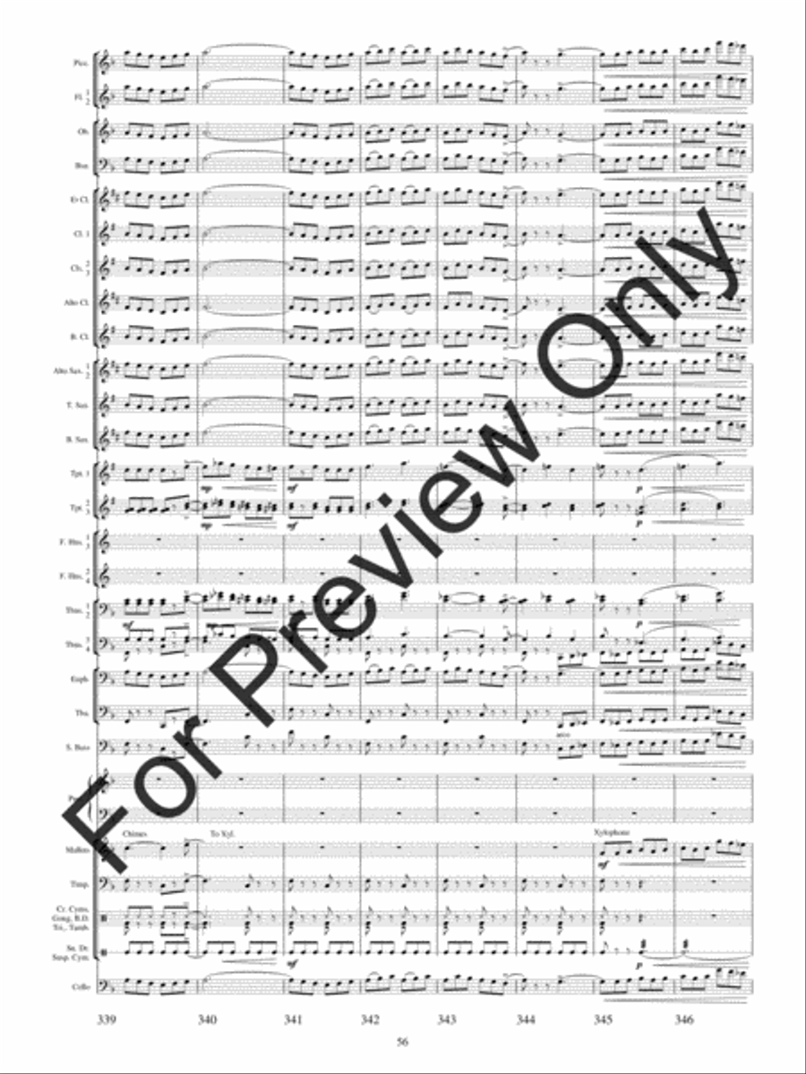 Festival Variations Concert Band scores gallery preview page 59
