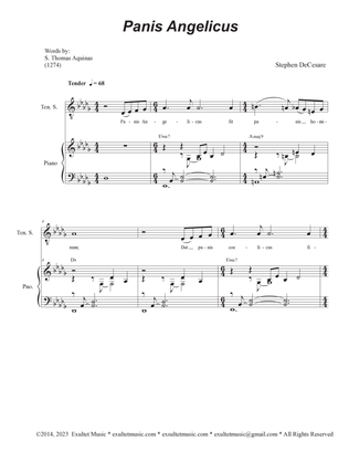 Panis Angelicus (Vocal Trio - Tenor solo with added Tenor and Bass solo)