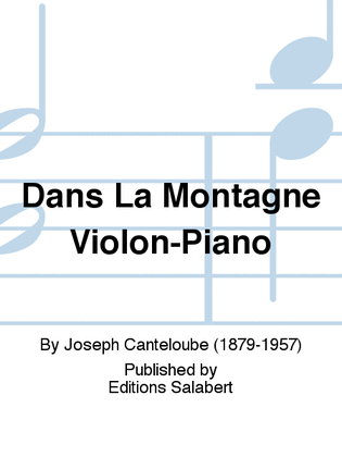 Book cover for Dans La Montagne Violon-Piano