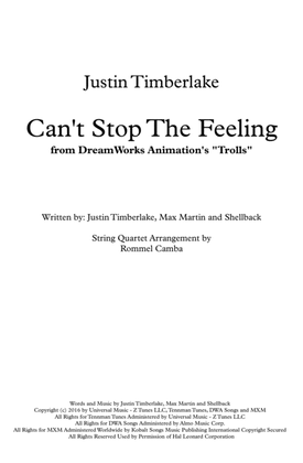 Book cover for Can't Stop The Feeling from TROLLS
