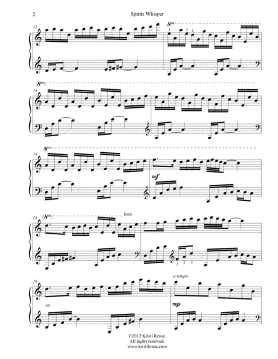 Spirits Whisper Piano Solo Piano Solo scores gallery preview page 3