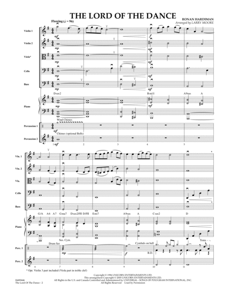 Lord Of The Dance - Full Score
