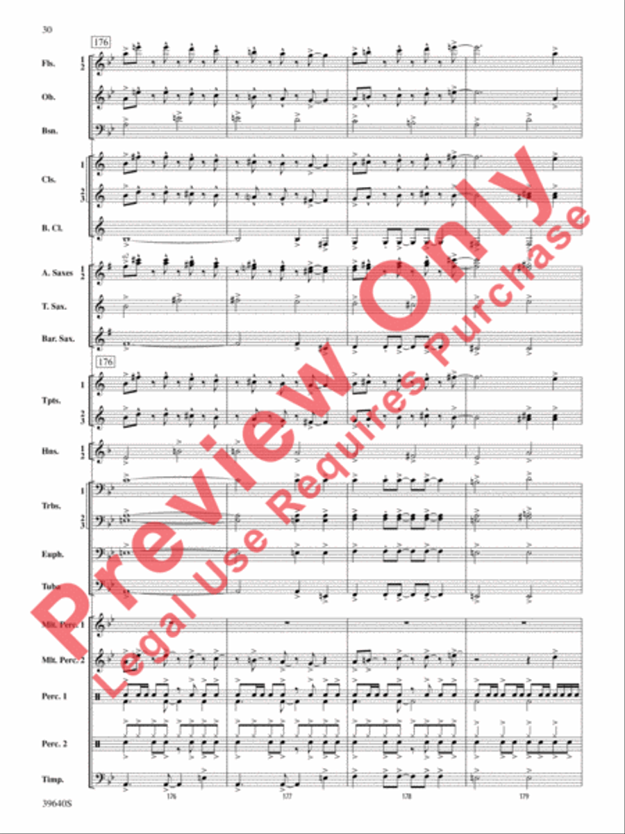 Ancient Carol Variants Concert Band scores gallery preview page 31