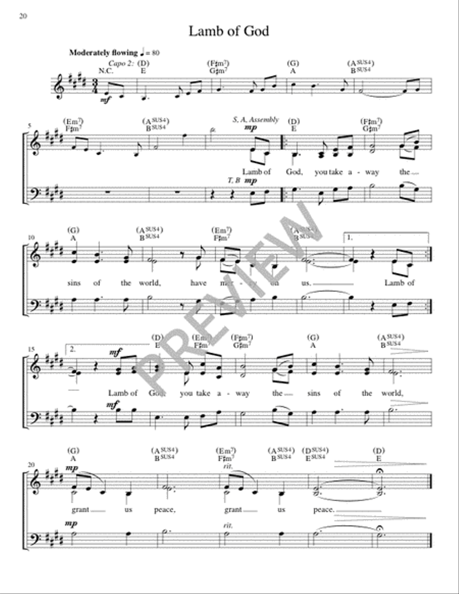 The Glendalough Mass - Guitar edition Guitar scores gallery preview page 21