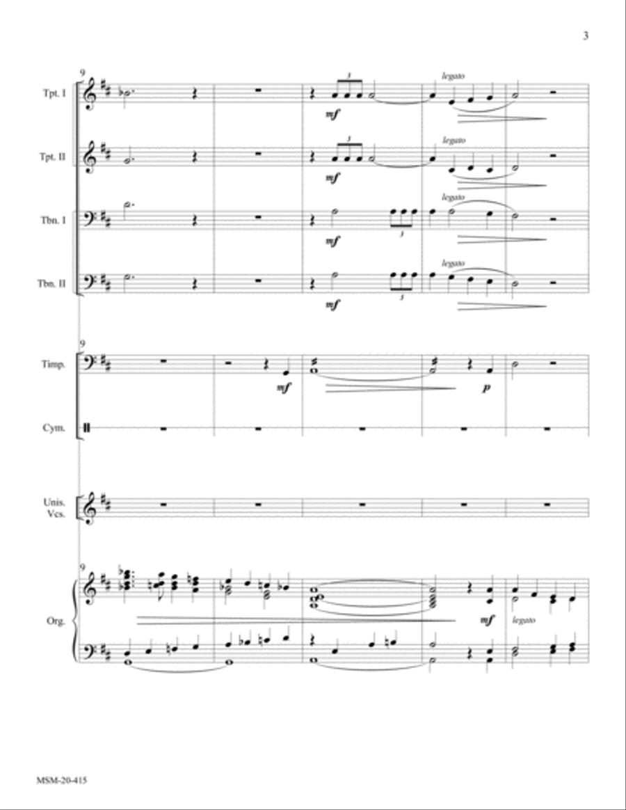 Crown Him with Many Crowns Unison Choir scores gallery preview page 4