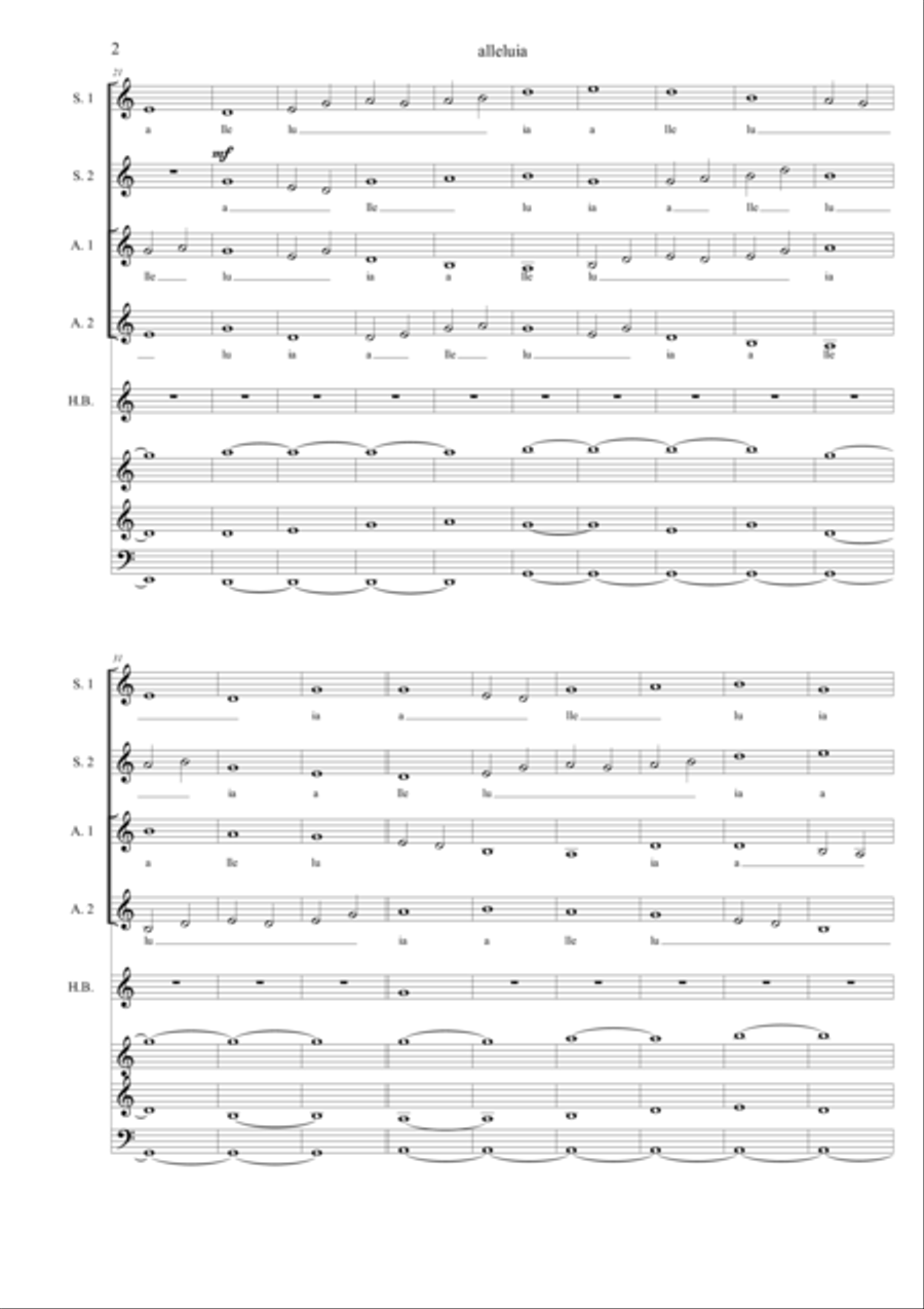 Alleluia Alleluia SSAA scores gallery preview page 2