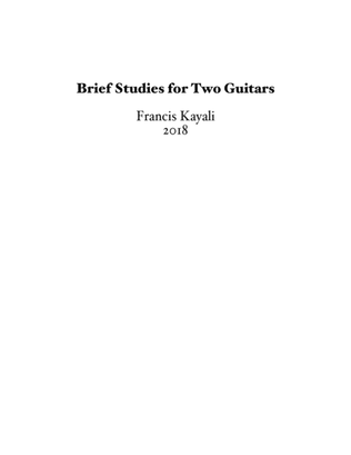 Brief Studies for Two Guitars