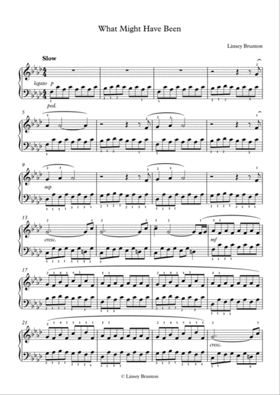 What Might have Been Piano Solo scores gallery preview page 1