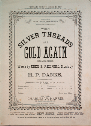 Book cover for When Silver Threads are Gold Again. Song and Chorus