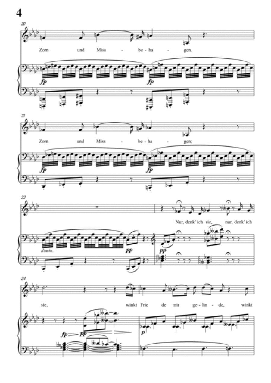 Schubert-Sonnet III in bA for Vocal and Piano Voice scores gallery preview page 5