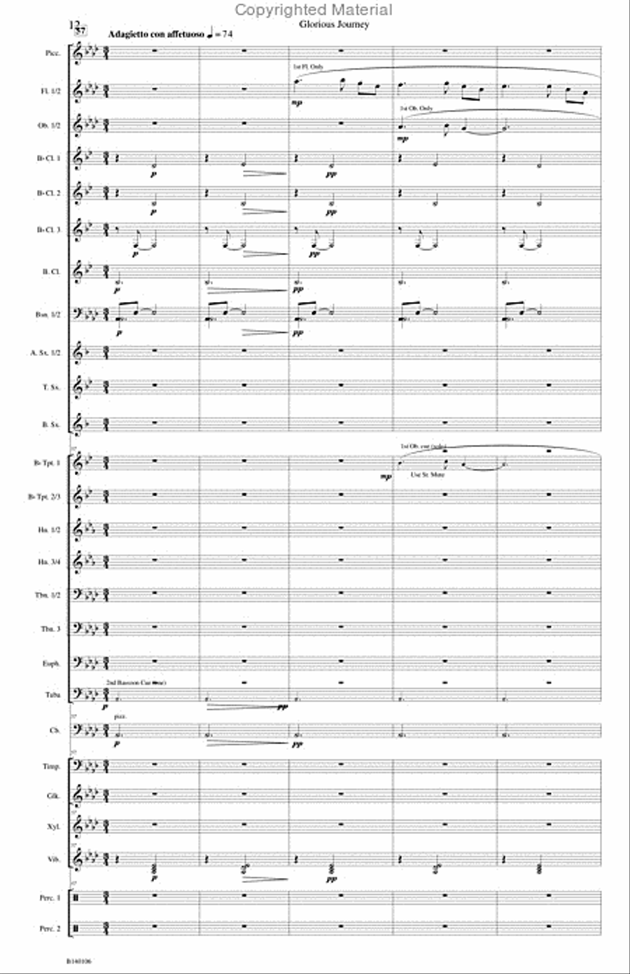 Glorious Journey Concert Band scores gallery preview page 15