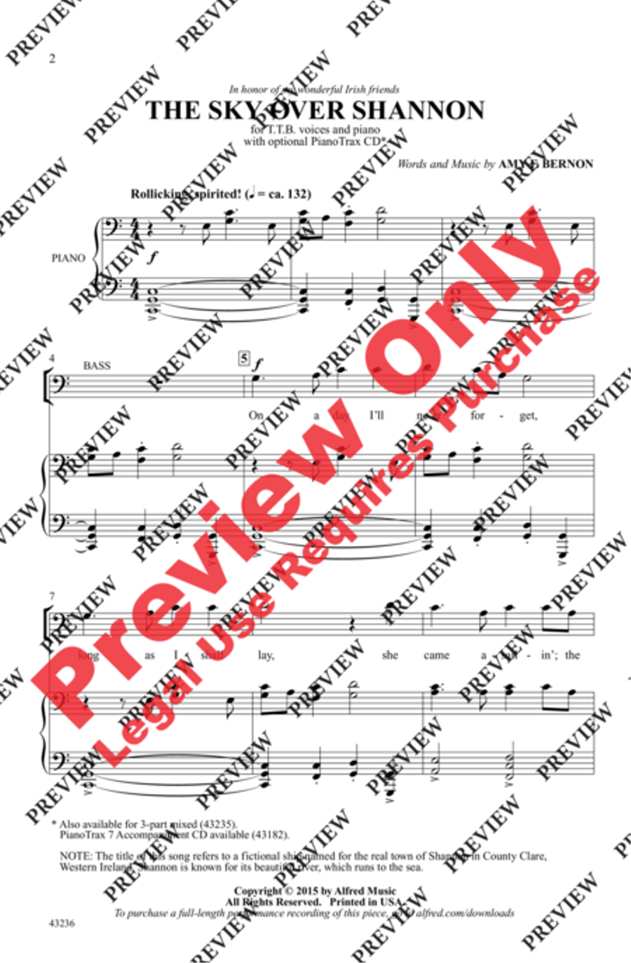 The Sky Over Shannon Men's Choir scores gallery preview page 2