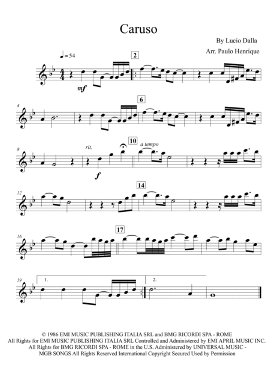 Caruso Violin Solo scores gallery preview page 2
