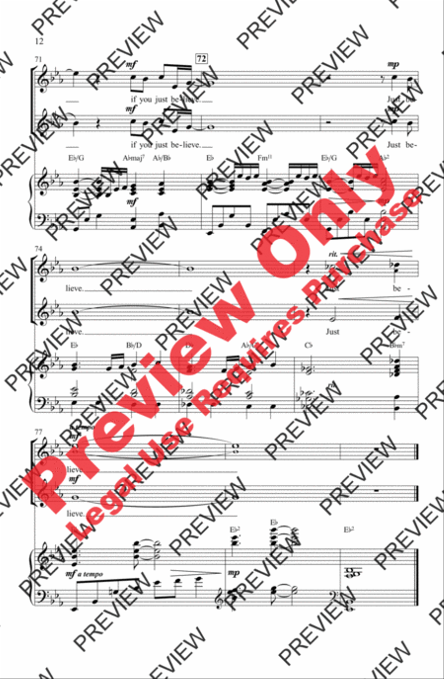 Believe 2-Part scores gallery preview page 12