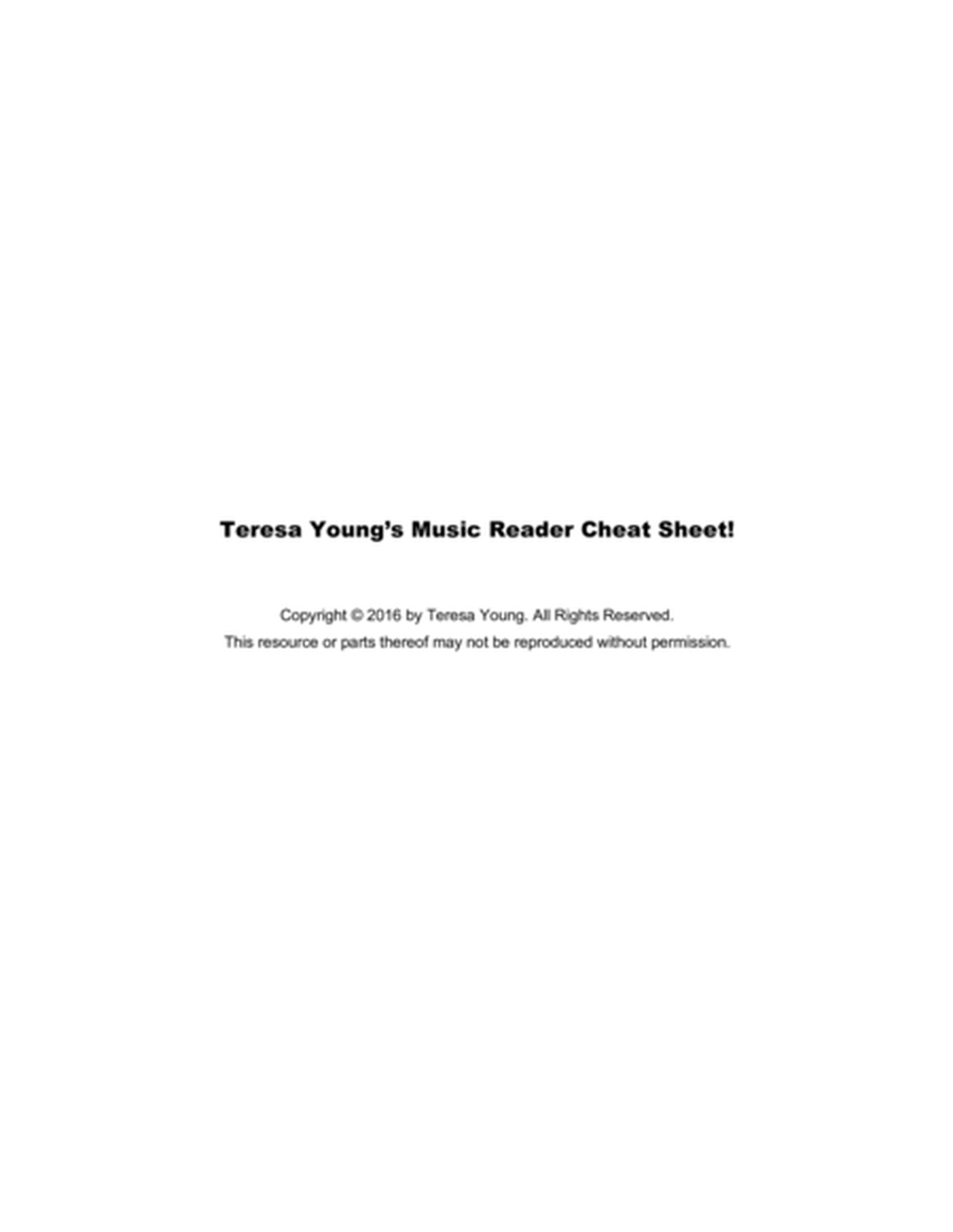 Teresa Young's Music Reader Cheat Sheet
