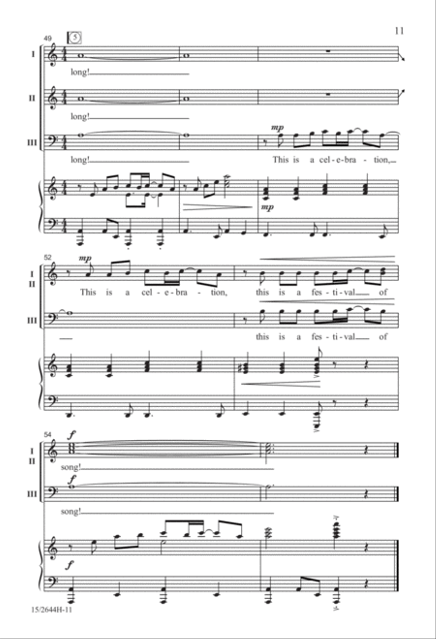 This Is a Celebration! 3-Part scores gallery preview page 11