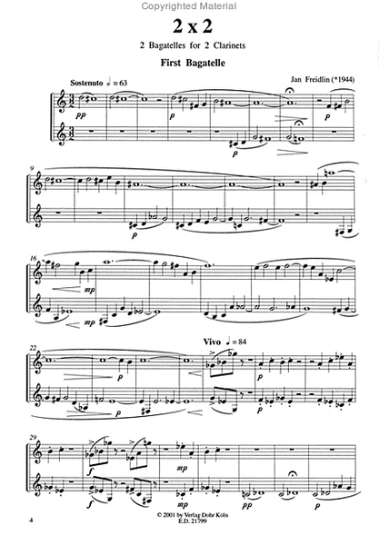 2 x 2 (2000) -2 Bagatelles for 2 Clarinets (B)-