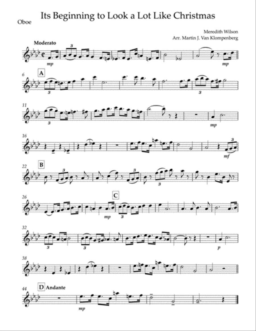 It's Beginning To Look Like Christmas Woodwind Quintet scores gallery preview page 2