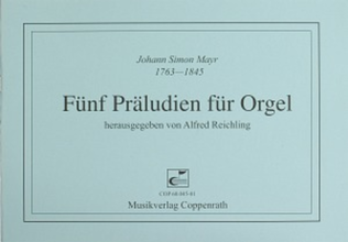 Book cover for Funf Praludien fur Orgel