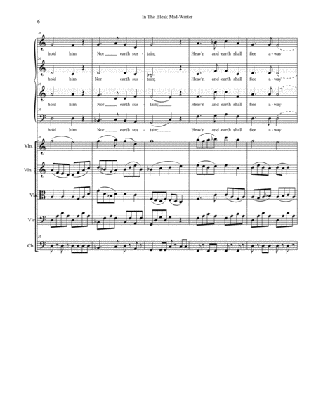 In the Bleak Midwinter by Gustave Holst, Arr. for SATB and strings image number null