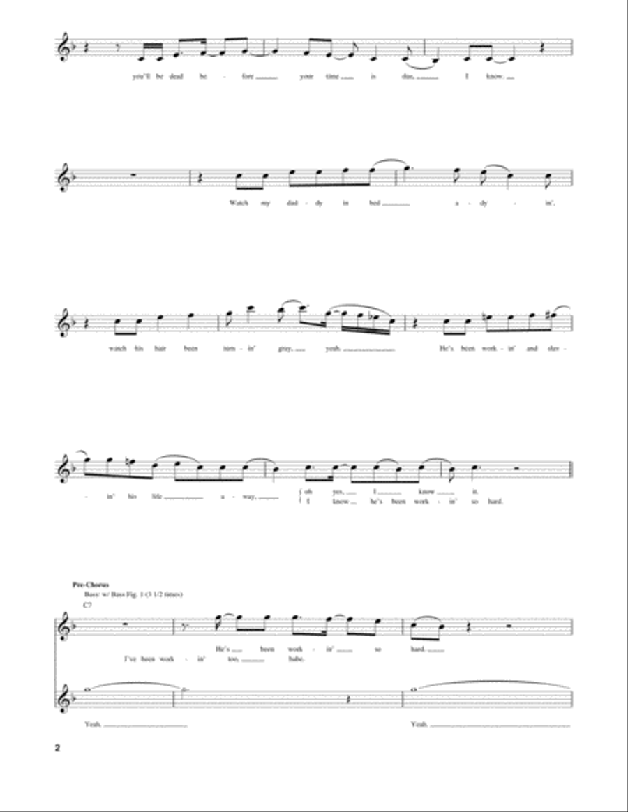 We Gotta Get Out Of This Place Guitar Tablature scores gallery preview page 2