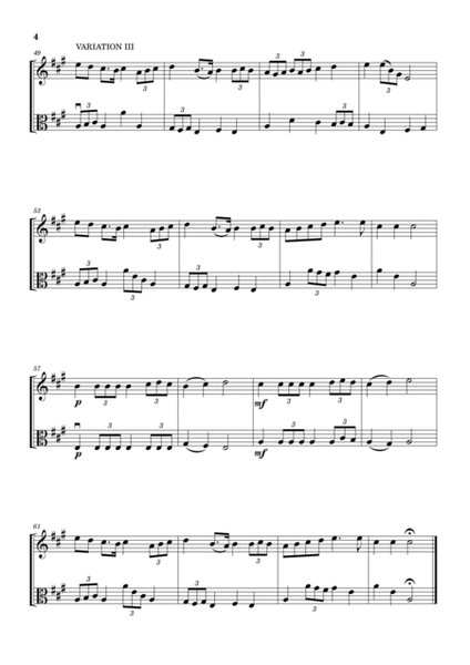 Lightly Row (Theme with 3 Easy Variations) - For Oboe and Viola image number null