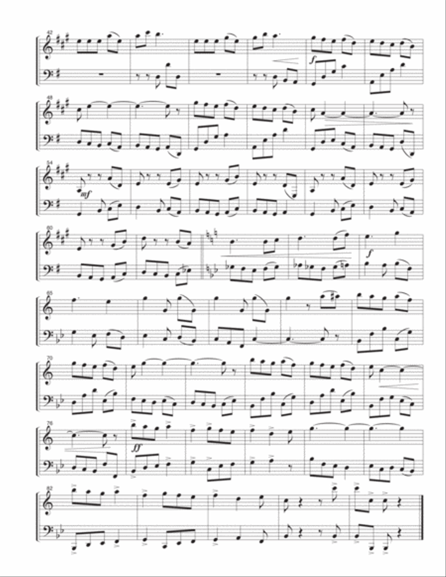 3 Latin Dances Woodwind Duet scores gallery preview page 2