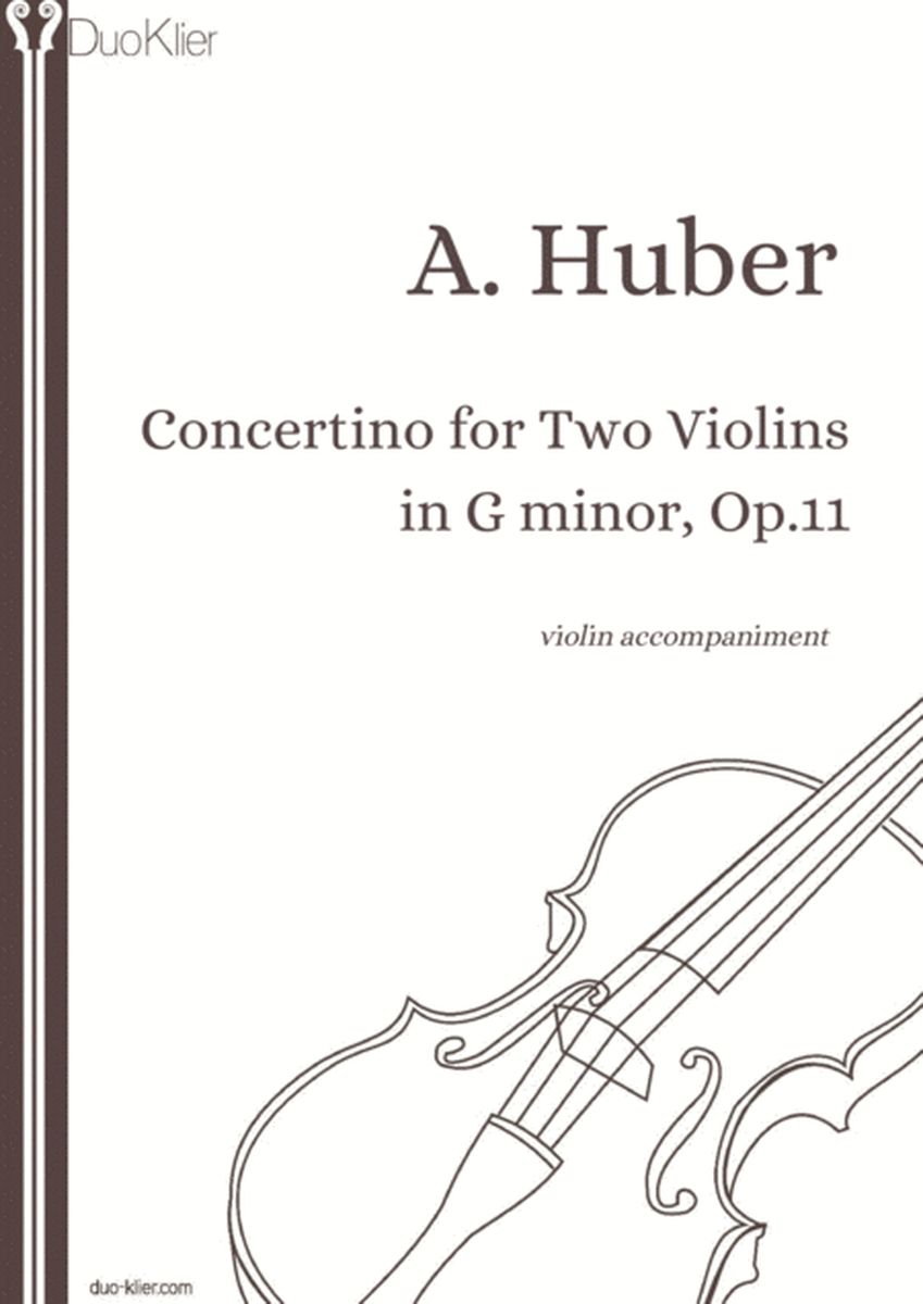Huber - Concertino for Two Violins in G minor, violin accompaniment