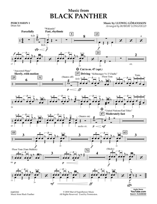 Music from Black Panther (arr. Robert Longfield) - Percussion 1