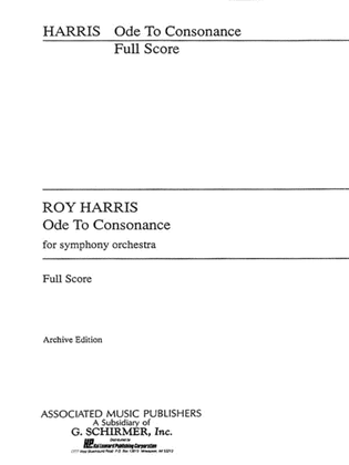 Book cover for Ode To Consonance Full Score