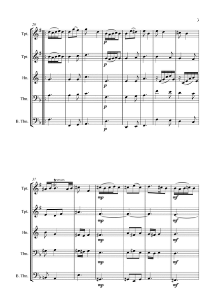 Trio Sonata Op. 2 No. 8 4th Movement - for Brass Quintet image number null