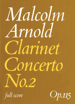 Book cover for Clarinet Concerto No. 2