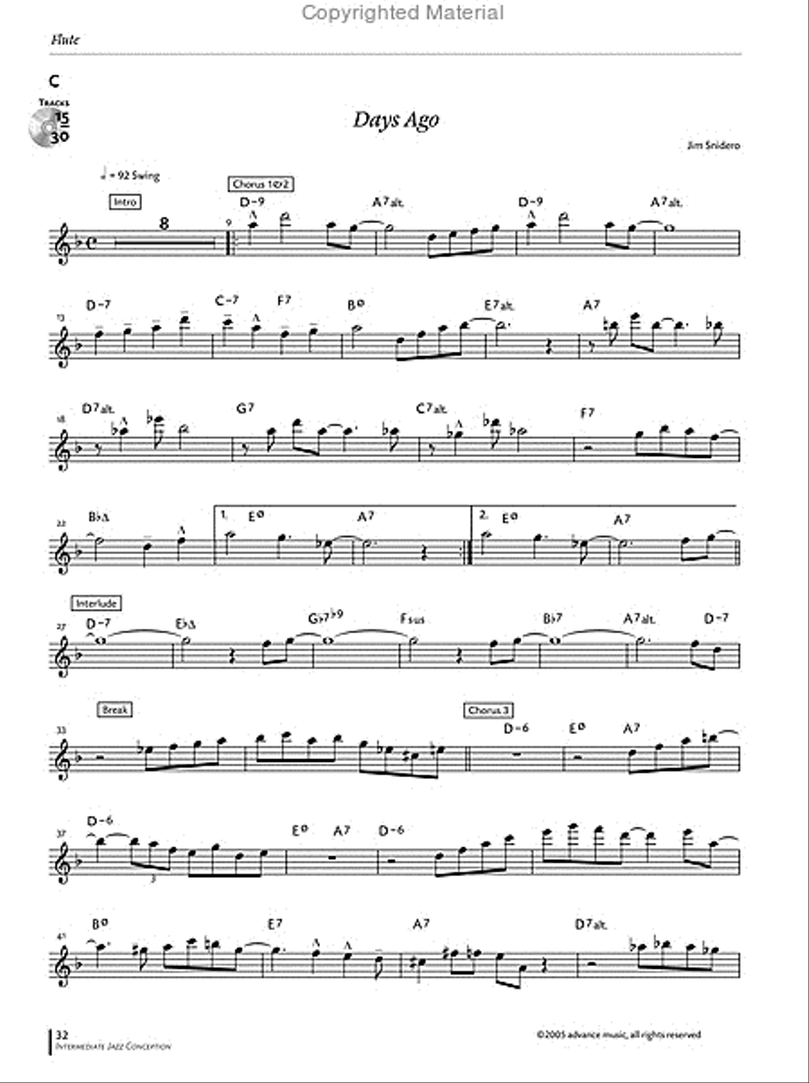 Intermediate Jazz Conception -- Flute Flute scores gallery preview page 14