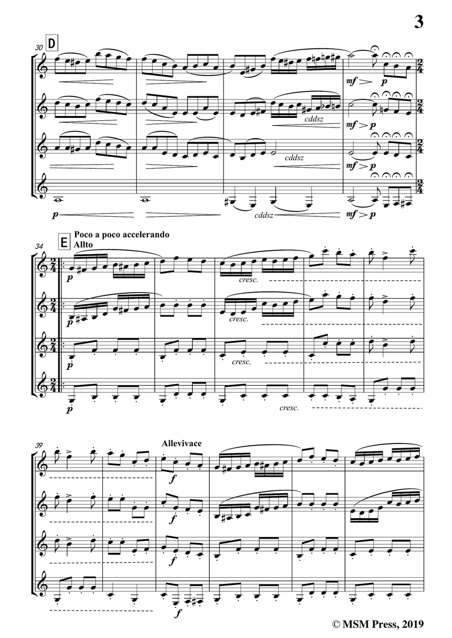 Joseph Zemp-Scandinavian Air,for 4 Clarinets in B flat Clarinet Quartet scores gallery preview page 5