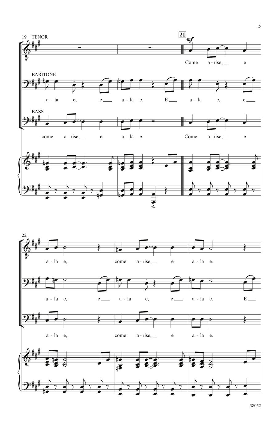 E Ala E by Ruth Morris Gray 3-Part - Digital Sheet Music page 4