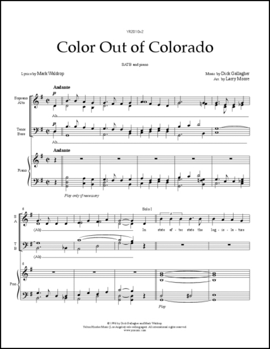 Color Out of Colorado 4-Part scores gallery preview page 1