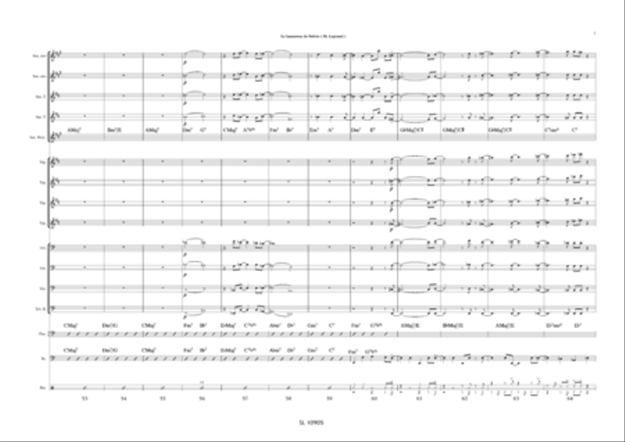 Le hanneton de solves pour saxophone baryton solo et big band Jazz Ensemble scores gallery preview page 8