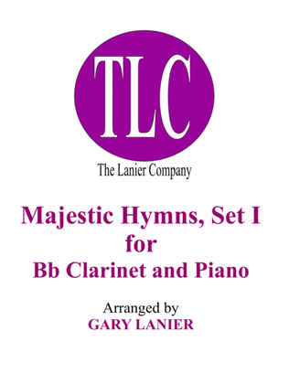 Book cover for MAJESTIC HYMNS, SET I (Duets for Bb Clarinet & Piano)
