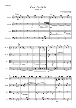Carol of The Bells - Jazz Version (Christmas Song) for String Quartet