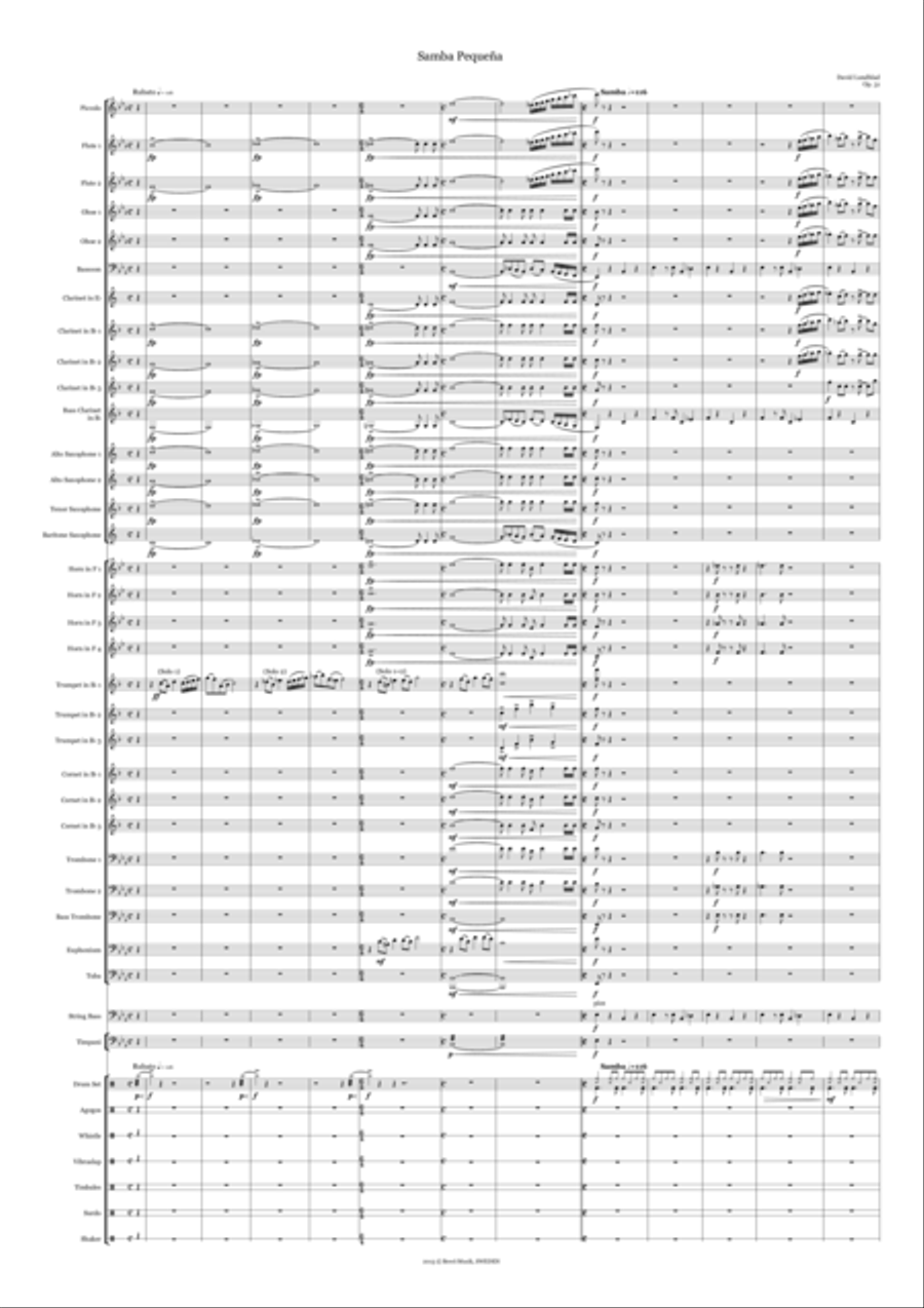 Samba Pequeña Concert Band scores gallery preview page 1