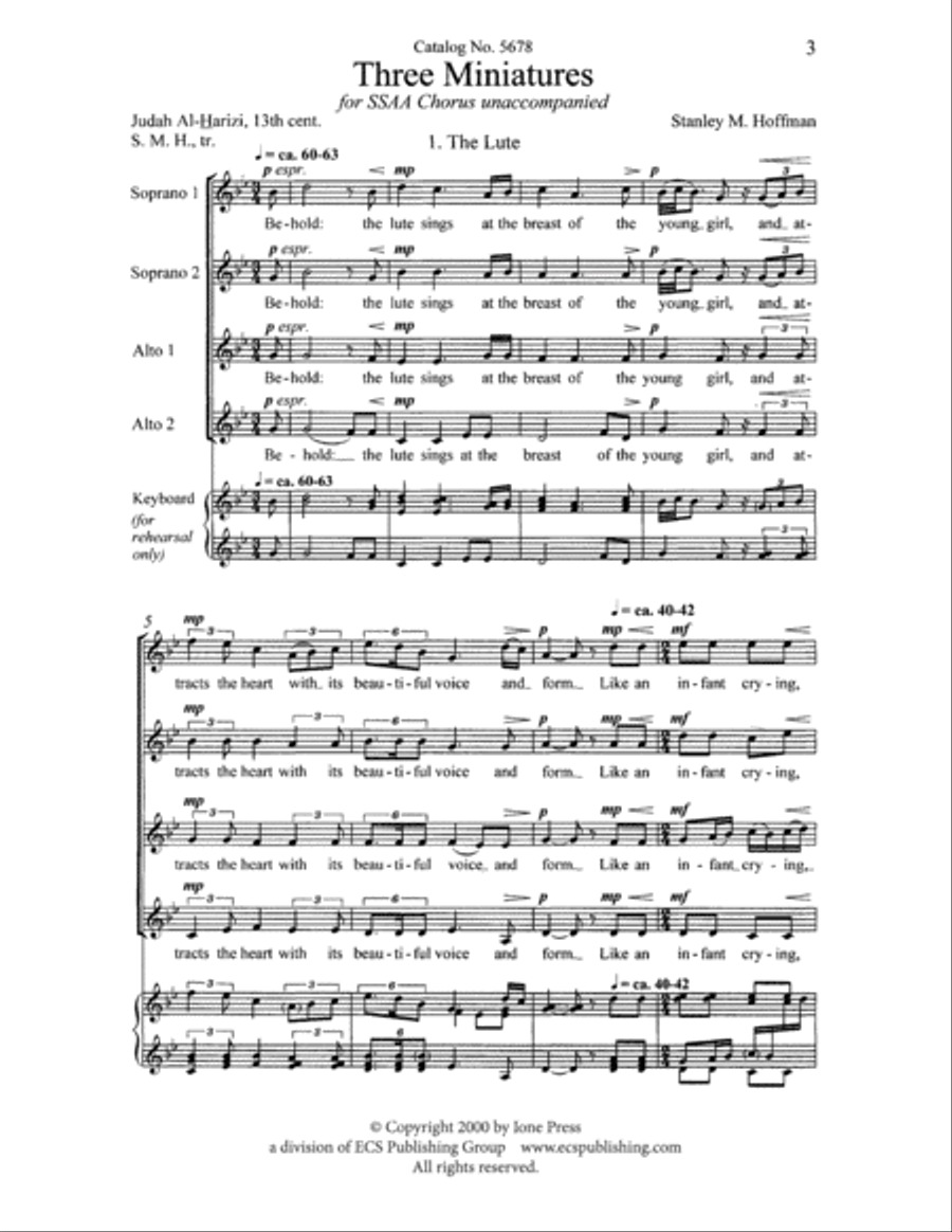 Three Miniatures Three Miniatures SSAA scores gallery preview page 2