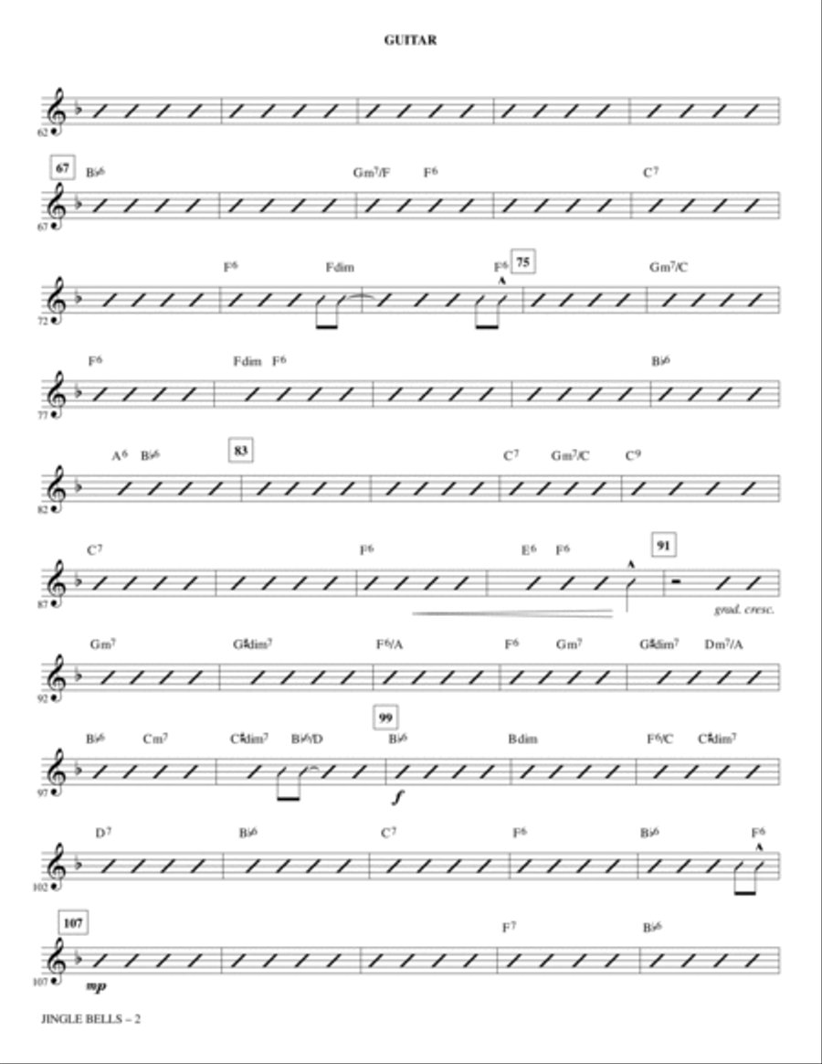 Jingle Bells - Guitar Choir scores gallery preview page 2
