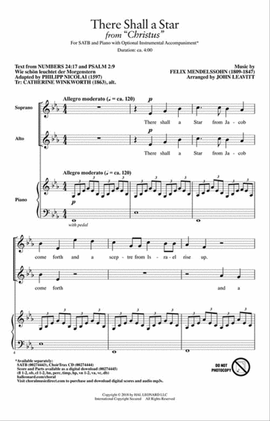There Shall a Star 4-Part scores gallery preview page 2