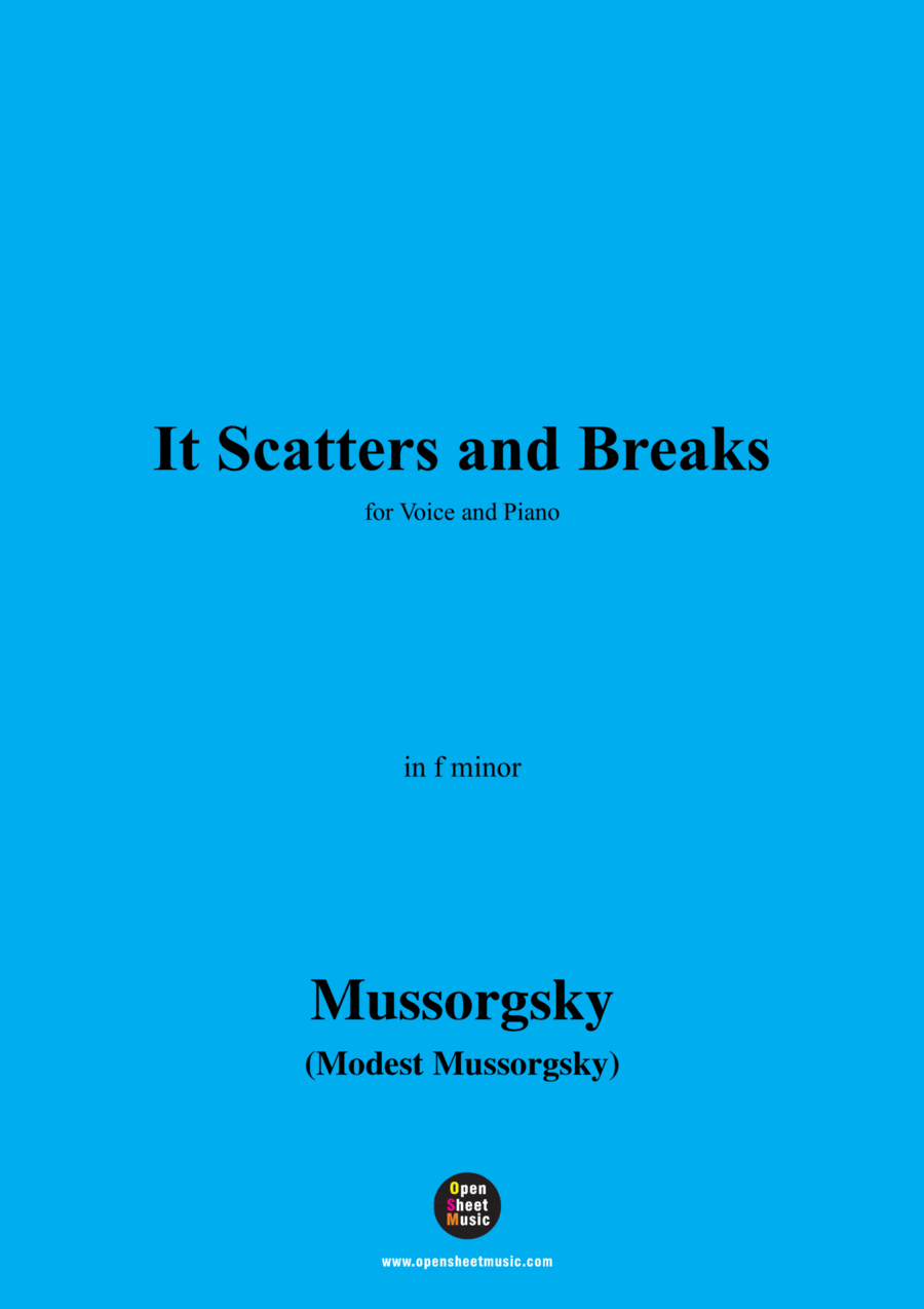 Mussorgsky-It Scatters and Breaks,in f minor Voice scores gallery preview page 1
