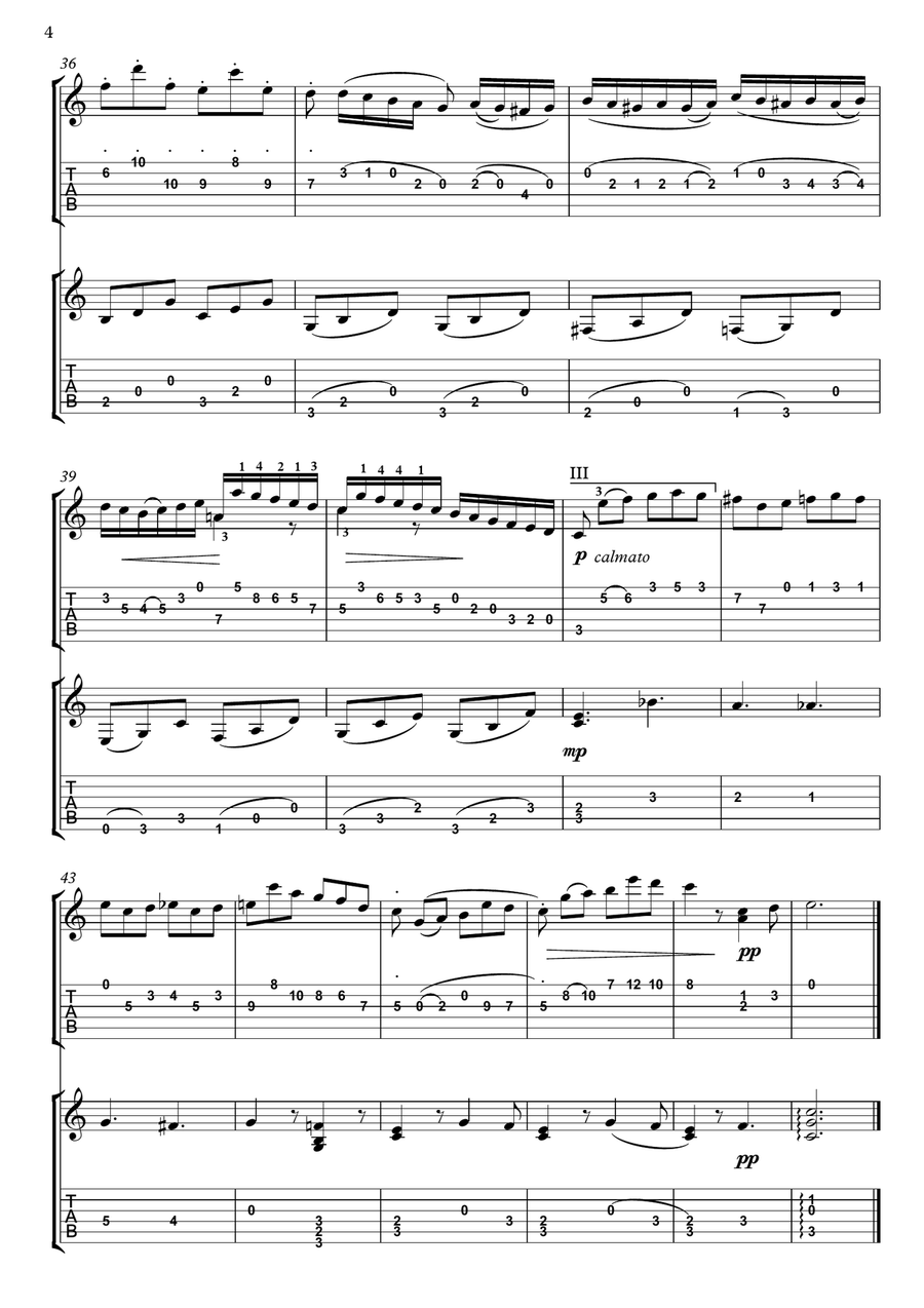Plaisir d'Amour Guitar duet Acoustic Guitar scores gallery preview page 4