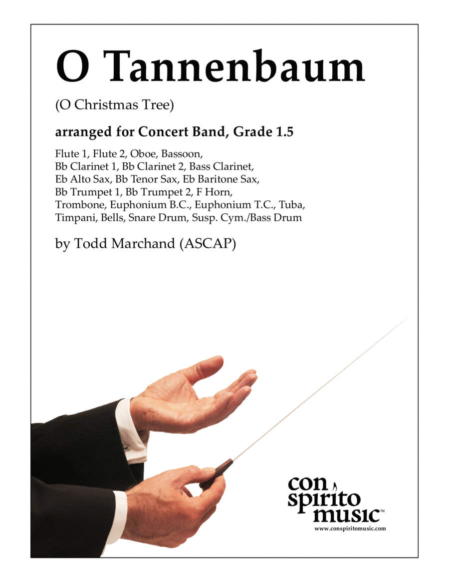 O Tannenbaum (O Christmas Tree) - concert band Concert Band scores gallery preview page 1